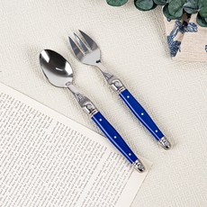 LAGUIOLE 拉吉爾 茶匙 + 叉子組 藍色