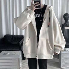 I Love Home 抽繩設計連帽拉鍊外套