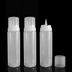 WaLLpo 可裁剪式單孔矽膠噴嘴醬料瓶 單入, 3個, 470ml