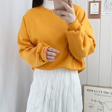 DAKUANG 女款 寬鬆版型 路希 刷毛 素色 大學T恤 D09DKA_YM3097
