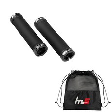 GUB Naya Style 自行車車把把手 2p + 獨家袋套組 CYYP-61-2PU, 黑色（手柄）, 1套