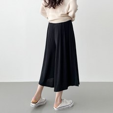 jalbba jean 女款涼感透氣九分裙褲鬆緊帶寬版涼感褲