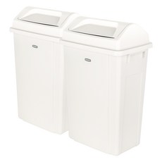 프랑코홈 한방에 분리수거함 50L 와이드 스윙형 2p, 화이트