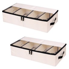 布料分隔收納箱 45L YT_RA1512, 象牙白, 2個