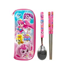 LE BARN 奇妙萌可餐具組, 湯匙+筷子+餐具袋, 混色