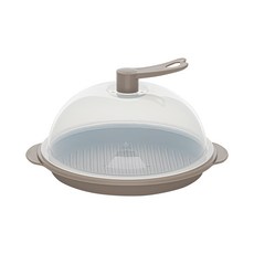 圓形擺盤盤 + 食物罩套組, 煙灰色