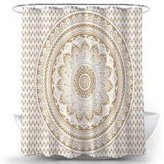 曼陀羅防水浴簾 TYPE19 150 x 180 cm, TYPE19款, 1個, 多色(混和)色