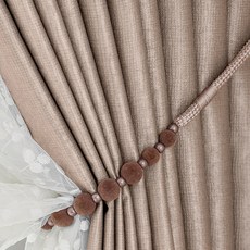 GINNA SONG 球繩窗簾綁帶, 2個, 酒紅色