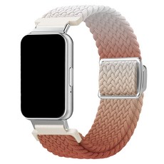 SPACE SHIELD Galaxy Fit3 相容 磁吸扣粉彩編織錶帶, 磚紅混色, 1個