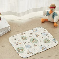 데이소이 고양이 러블리 캐릭터 디자인 방석매트, 03 사이좋은 토끼, 1개