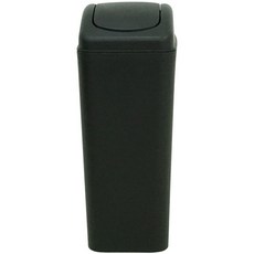 旋轉搖蓋垃圾桶 12L, 黑色的, 1個