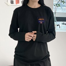 험블스튜디오 여성용 통기성 오버핏 기본 면 긴팔 티셔츠 FF_50