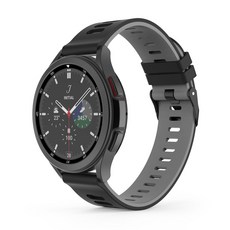 모란카노 스마트워치 투톤 실리콘 스트랩 20mm, 블랙