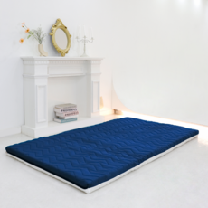 床墊保護套二合一優質床墊+收納用束帶, 海軍藍