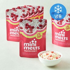 미니멜츠 바닐라 앤 리얼딸기 아이스크림 (냉동), 6개, 1개입, 68ml