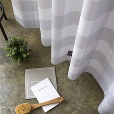 OneSevenNine 布料浴簾, 現代格紋, 1個