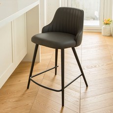 가구느낌 시엘 바체어, 딥그레이/블랙, 2개