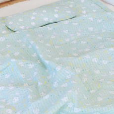 화모 뽀송뽀송 리플 앤 매쉬 여름 낮잠이불세트 L, 달빛병아리