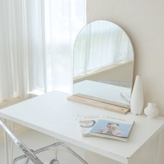 WOOD REPUBLIC 立式層架拱形化妝臺鏡 一般款, 自然色