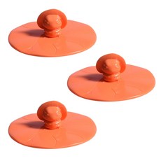 I Love Home青蛙排水孔阻斷蓋 小, 橘子, 3個