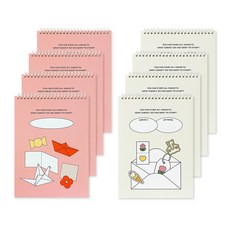 인디고어린이 초등 두툼 도화지 종합장 35매 130g x 2종 세트, 핑크, 4세트