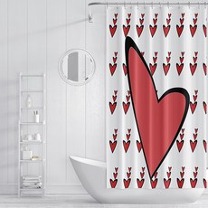 마켓감성 패턴 투 패턴 방수 샤워커튼 타입 4 180 x 150 cm, 1개