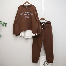 이얀 썸띵 기모 잠옷 수유복 상하의 세트