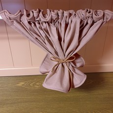 디자인스올 Cotton 亞麻多用途窗簾 2入, 玫瑰粉