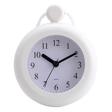 彩虹現代掛式防水浴室鐘, Clova White