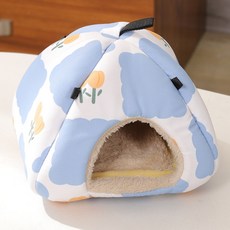 可愛俏皮的小動物藏身處 L, 03藍色花朵, 1個