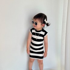 JOYMULTI 女童款涼爽無袖貼身連身裙