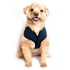 아띠지기 강아지 기도 보호 X형 허그 하네스, 1개, 네이비