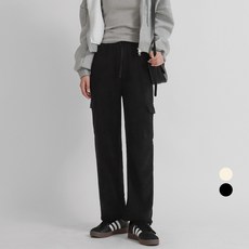 코튼클로젯 여성용 코듀로이 투웨이 일자 카고 밴딩 팬츠