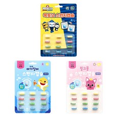 pinkfong 碰碰狐 壓縮海綿膠囊玩具 章魚+碰碰狐小鯊魚+碰碰狐, 混色