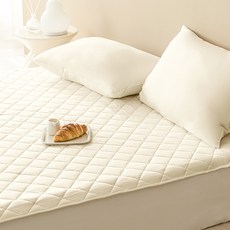 The Zari 日常清新絎縫床墊 固定帶型, 奶油米色