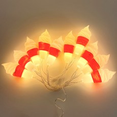 바이에스컴퍼니 LED 아이스크림 줄조명 10구, 혼합색상