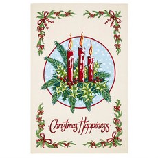 聖誕節牆壁裝飾毛巾 防水毛巾, 燭台, 1個