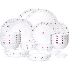 ARCOROC Romance Flora 4人份碗盤組 24p, 白色, 餐具8種