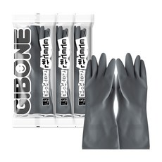 기본에 튼튼한 고무장갑, 에시 그레이, 대(L), 3세트