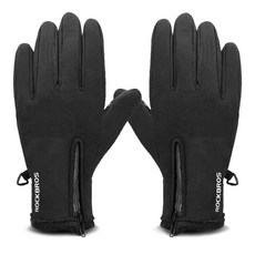 ROCKBROS 可觸控運動手套 RBK-01B, 黑色