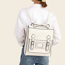 여성용 레아 레트로 레더 백팩