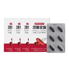 Spring Day磷蝦油 1000mg, 4盒, 30顆