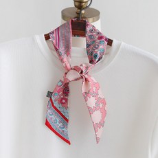 BABISOO 彩色花樣長領帶絲巾