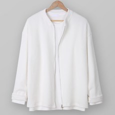 男款雙向拉鍊羅紋針織開襟衫