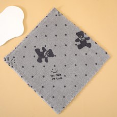 디어까사 극세사 다용도 양면 물흡수 클린 핸드 타월 30 x 30 cm, 그레이베어, 5개