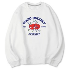 VENHIT Good Buddies字母寬鬆棉質雙面布大學T