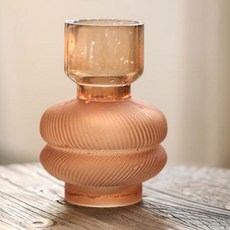 桃子混合彎曲玻璃花瓶 B, Peach