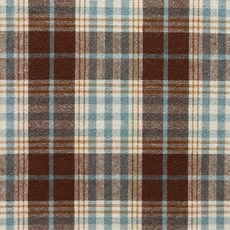 Chouchourroom 20支棉生物水洗加工蘇格蘭格紋布料, 1個, 棕色