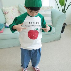 sonyun market 兒童蘋果拉格蘭T恤