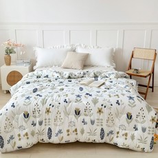 夢之語 韓版石墨烯針織蕾絲雲朵被, 高加索草